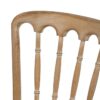 613831 Silla de diseño vintage madera acabado natural con asiento beige