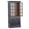 6180102 Vitrina de diseño vintage CORDOBA 100 madera negro envejecido puertas cristal