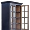 6180102 Vitrina de diseño vintage CORDOBA 100 madera negro envejecido puertas cristal