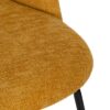 612566 Silla diseño moderno patas metal negro y tapizado amarillo