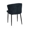 612576 Silla de diseño moderno patas metal negro y tapizado azul con textura