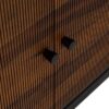 612966 Aparador diseño vintage 160 madera negro con puertas estriadas color natural