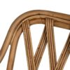 613186 Sillón con reposabrazos diseño vintage ratán natural trenzado con cojín