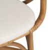 613186 Sillón con reposabrazos diseño vintage ratán natural trenzado con cojín