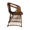 613187 Sillón con reposabrazos de diseño vintage ratán trenzado acabado oscuro