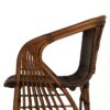 613187 Sillón con reposabrazos de diseño vintage ratán trenzado acabado oscuro