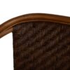 613187 Sillón con reposabrazos de diseño vintage ratán trenzado acabado oscuro