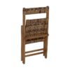 613248 Silla plegable de diseño vintage madera de teka y hojas de abacá