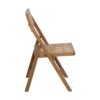613249 Silla plegable de diseño vintage madera de teka y ratán