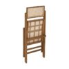 613249 Silla plegable de diseño vintage madera de teka y ratán
