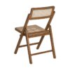 613249 Silla plegable de diseño vintage madera de teka y ratán