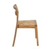 613251 Silla diseño nórdico vintage madera de teka natural con ratán