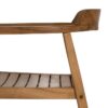 613253 Silla con reposabrazos de diseño rústico nórdico madera de teka acabado natural
