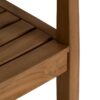 613253 Silla con reposabrazos de diseño rústico nórdico madera de teka acabado natural