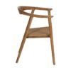 613254 Silla con reposabrazos diseño vintage madera de teka y asiento de malla