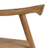 613254 Silla con reposabrazos diseño vintage madera de teka y asiento de malla