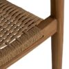 613254 Silla con reposabrazos diseño vintage madera de teka y asiento de malla