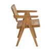 613255 Silla con reposabrazos de diseño nórdico vintage madera de teka y ratán