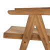 613255 Silla con reposabrazos de diseño nórdico vintage madera de teka y ratán