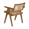 613255 Silla con reposabrazos de diseño nórdico vintage madera de teka y ratán