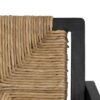 613256 Silla con reposabrazos de diseño vintage madera negro y pandano