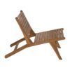 613257 Butaca de diseño nórdico y vintage madera de teka acabado natural