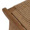 613258 Reposapiés diseño nórdico vintage madera de teka acabado natural y malla