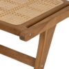 613261 Butaca de diseño nórdico y vintage madera de teka acabado natural y ratán