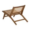 613261 Butaca de diseño nórdico y vintage madera de teka acabado natural y ratán