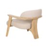 613273 Sillón butaca diseño moderno madera de teka y tapizado beige