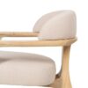 613273 Sillón butaca diseño moderno madera de teka y tapizado beige