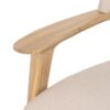 613273 Sillón butaca diseño moderno madera de teka y tapizado beige