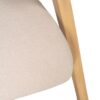 613273 Sillón butaca diseño moderno madera de teka y tapizado beige