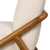 613275 Sillón butaca diseño moderno madera de teka y tapizado beige