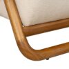 613275 Sillón butaca diseño moderno madera de teka y tapizado beige