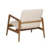 613276 Sillón butaca con reposabrazos diseño moderno madera de teka y tapizado beige