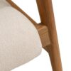 613276 Sillón butaca con reposabrazos diseño moderno madera de teka y tapizado beige