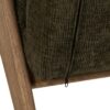 613615 Sillón butaca con reposabrazos de diseño nórdico madera y tapizado verde