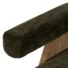 613615 Sillón butaca con reposabrazos de diseño nórdico madera y tapizado verde