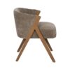 614044 Sillón de diseño vintage madera de abedul y tapizado taupe