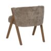 614044 Sillón de diseño vintage madera de abedul y tapizado taupe