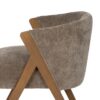 614044 Sillón de diseño vintage madera de abedul y tapizado taupe