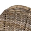 614056 Silla con reposabrazos diseño vintage hierro negro y fibras naturales