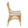 614057 Silla de diseño vintage estructura de fibras naturales con cojín