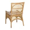 614057 Silla de diseño vintage estructura de fibras naturales con cojín