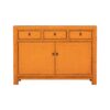 BF069 Aparador de diseño rústico oriental 120 madera de olmo naranja envejecido