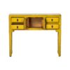 JN448 Consola de diseño oriental 100 madera de pino amarillo con desgastes