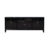 JN450 Mueble de televisión diseño oriental 150 madera antigua de pino negro con desgastes