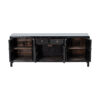 JN450 Mueble de televisión diseño oriental 150 madera antigua de pino negro con desgastes