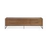 TEXAS-1-NAT Mueble de TV diseño vintage 239 madera roble y patas de metal dorado